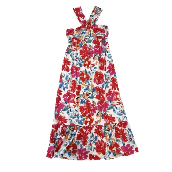 Grace Karin Women Size S Floral Halter Maxi Dress Criss Cross Summer NWT - Picture 6 of 16